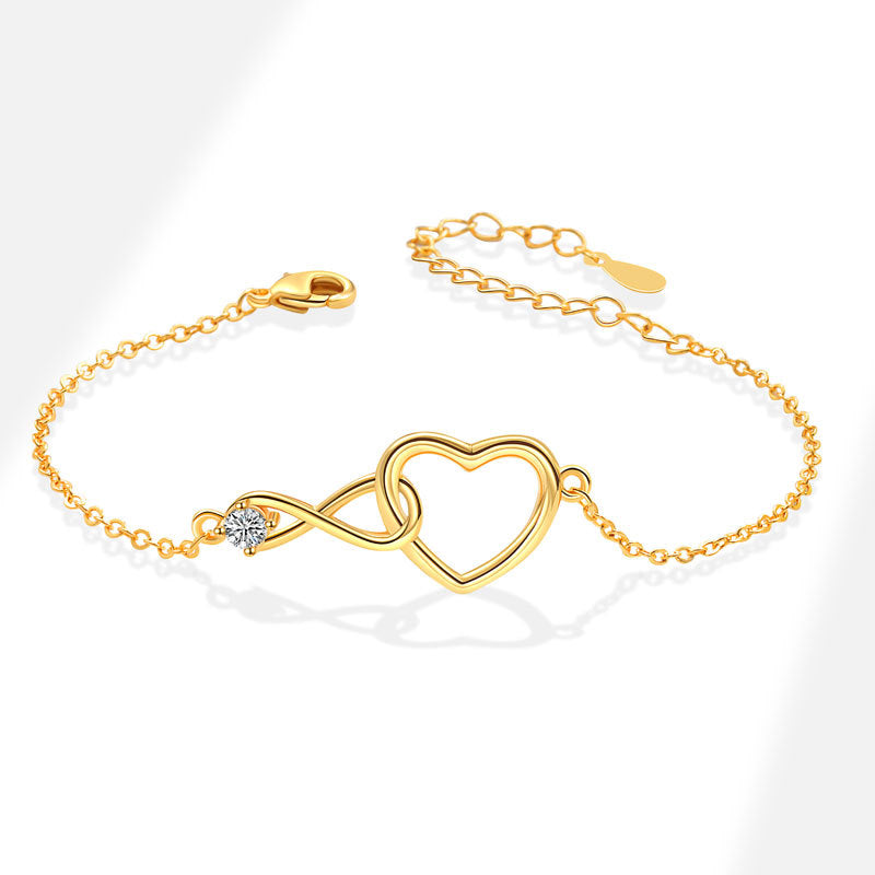 Heart Shape Necklace For Women Featuring Electroplated Copper With Cable Chain, Elegant Jewelry Set