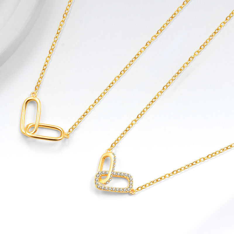 Heart Shape Choker For Women Featuring Zircon Inlay On Copper With Electroplated Gold Plating And Cable Chain