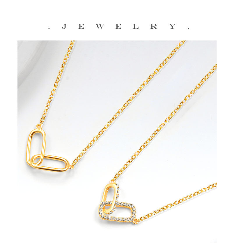 Heart Shape Choker For Women Featuring Zircon Inlay On Copper With Electroplated Gold Plating And Cable Chain