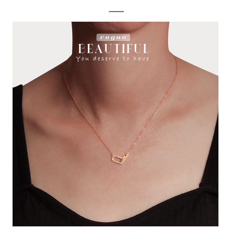 Heart Shape Choker For Women Featuring Zircon Inlay On Copper With Electroplated Gold Plating And Cable Chain
