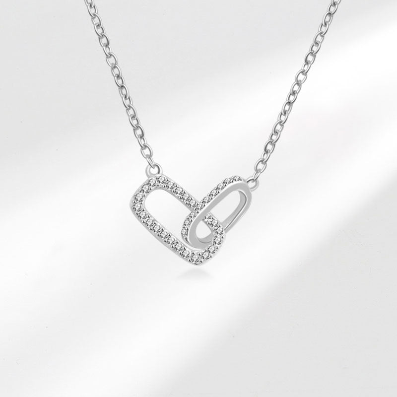 Heart Shape Choker For Women Featuring Zircon Inlay On Copper With Electroplated Gold Plating And Cable Chain
