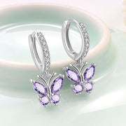 Purple Blue February (Butterfly Earrings)