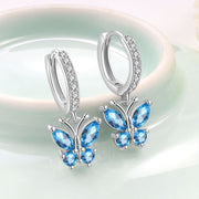 Dark Blue March (Butterfly Earrings)