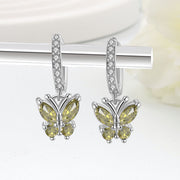 Olive Green August (Butterfly Earrings)