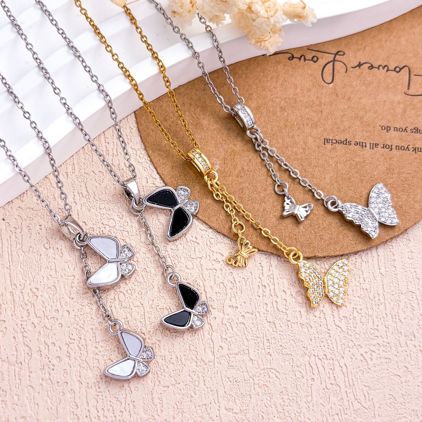 Sweet Heart Shape Necklace For Unisex Featuring Zircon Inlay And Titanium Steel Cable Chain