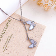 XL2009 Double Happiness Necklace Silver White
