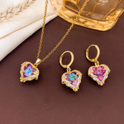 XL138 Colorful Heart Set Gold