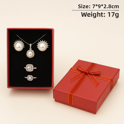 1 Piece Paper Jewelry Box With Bow Tie Design For Elegant Jewelry Packaging