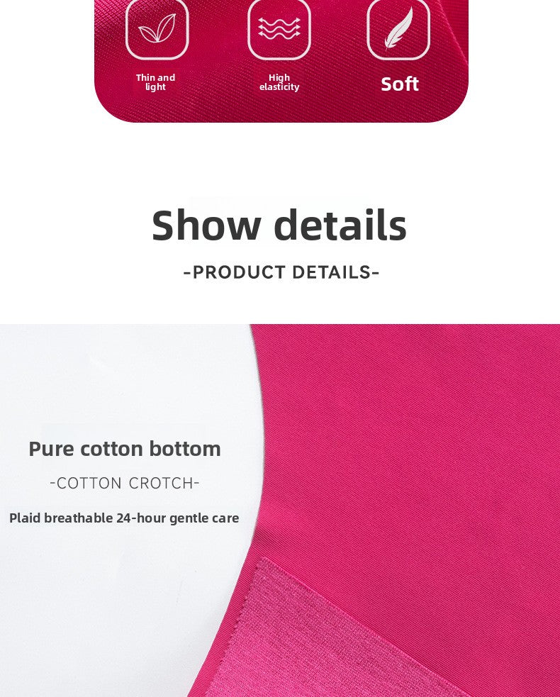 Seamless Solid Color Bikini Panties For Women In Low Waist Design, Made Of Nylon, Suitable For All Seasons