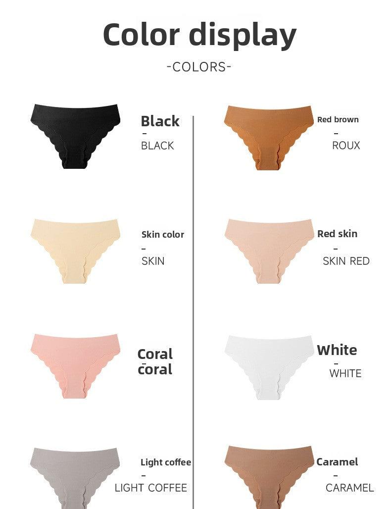 Solid Color Seamless Low Waist Briefs For Women In Nylon Fabric Suitable For All Seasons