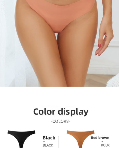 Seamless Solid Color Bikini Panties For Women In Low Waist Design, Made Of Nylon, Suitable For All Seasons