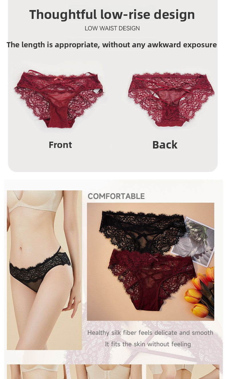 Breathable Flowers Pattern Low Waist Thongs For Women In Nylon Fabric, Suitable For All Seasons