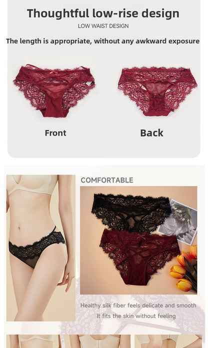 Breathable Flowers Pattern Low Waist Thongs For Women In Nylon Fabric, Suitable For All Seasons