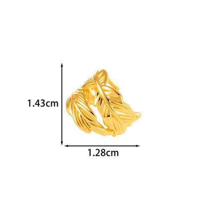 Leaf Pattern Ear Cuffs For Women Featuring 18K Real Gold Plated Copper With Electroplating Process