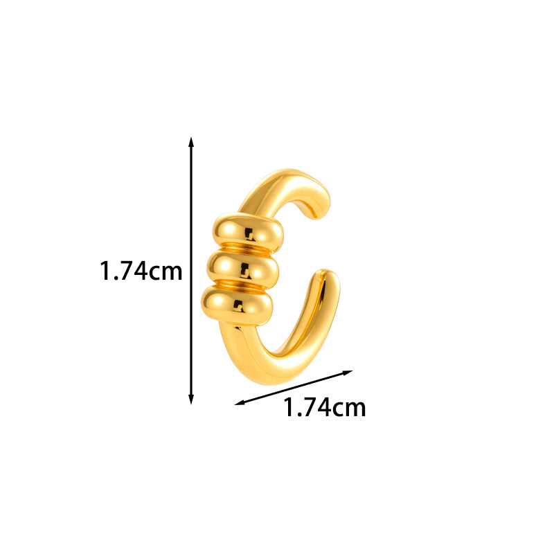 Leaf Pattern Ear Cuffs For Women Featuring 18K Real Gold Plated Copper With Electroplating Process