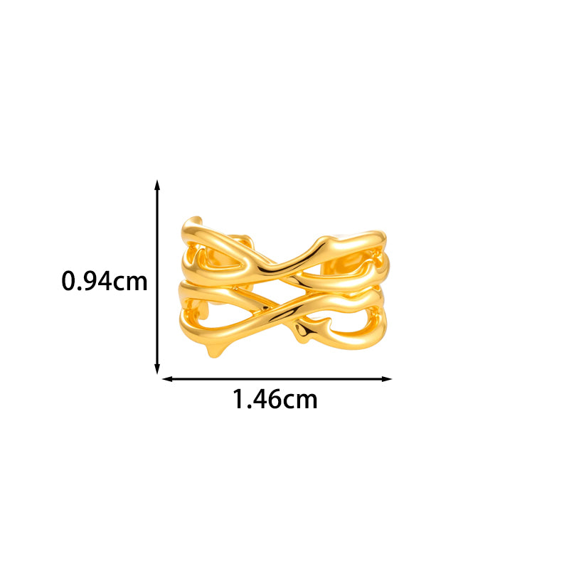Leaf Pattern Ear Cuffs For Women Featuring 18K Real Gold Plated Copper With Electroplating Process