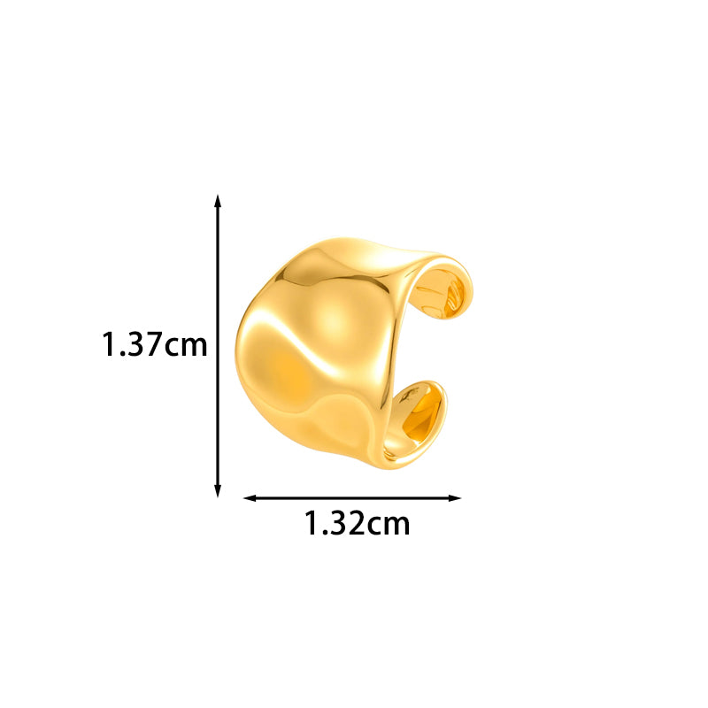 Leaf Pattern Ear Cuffs For Women Featuring 18K Real Gold Plated Copper With Electroplating Process