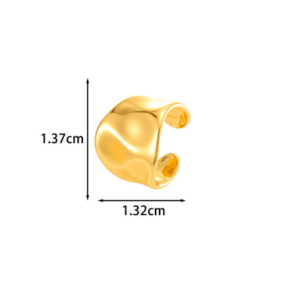 Leaf Pattern Ear Cuffs For Women Featuring 18K Real Gold Plated Copper With Electroplating Process