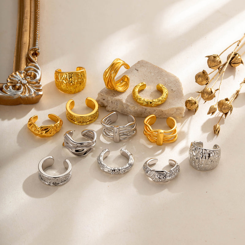 C Shape Ear Cuffs For Women Featuring Copper Material With 18K Real Gold Plated Electroplating Process