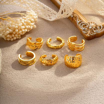 C Shape Ear Cuffs For Women Featuring Copper Material With 18K Real Gold Plated Electroplating Process