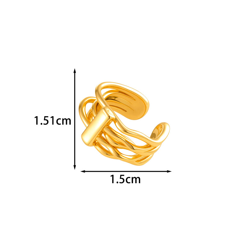 C Shape Ear Cuffs For Women Featuring Copper Material With 18K Real Gold Plated Electroplating Process