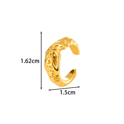 C Shape Ear Cuffs For Women Featuring Copper Material With 18K Real Gold Plated Electroplating Process