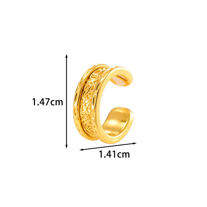 C Shape Ear Cuffs For Women Featuring Copper Material With 18K Real Gold Plated Electroplating Process