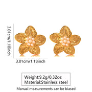 FYD6193EH-Flower Pearl Earrings