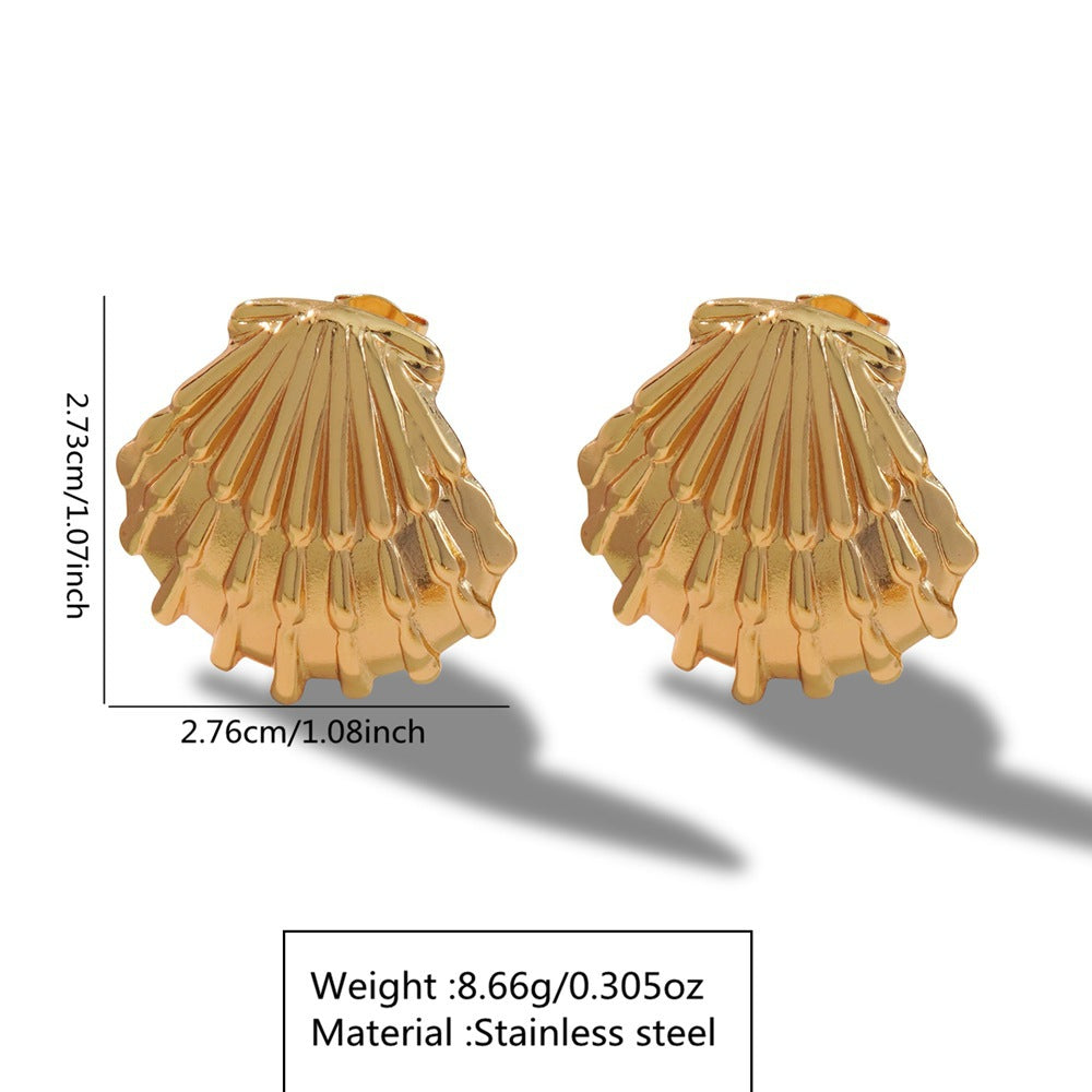 Starfish Earrings For Everyday Wear In Simple Style Made Of Durable Titanium Steel