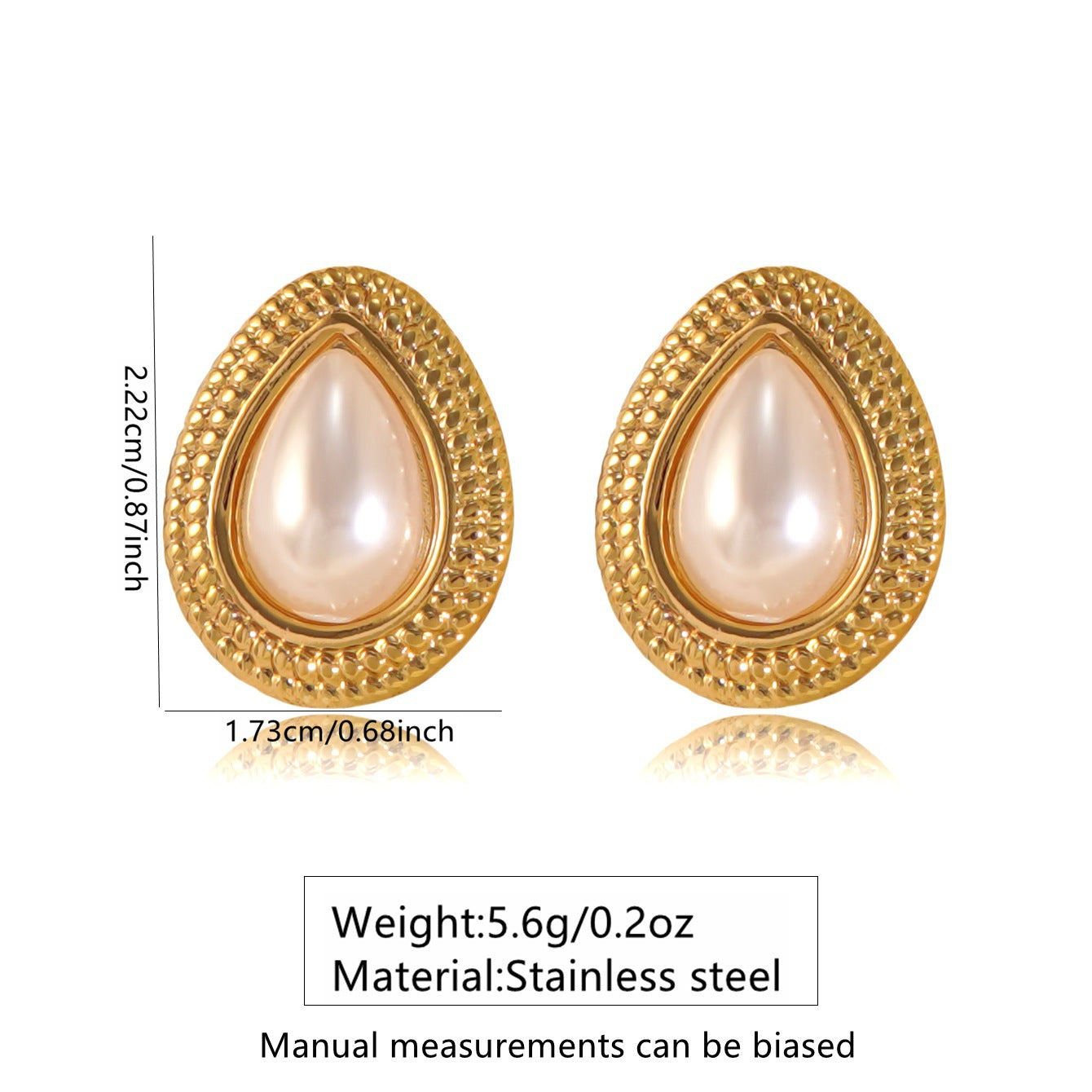 Oval Earrings For Women Made Of Durable 304 Stainless Steel In Elegant Steel Color