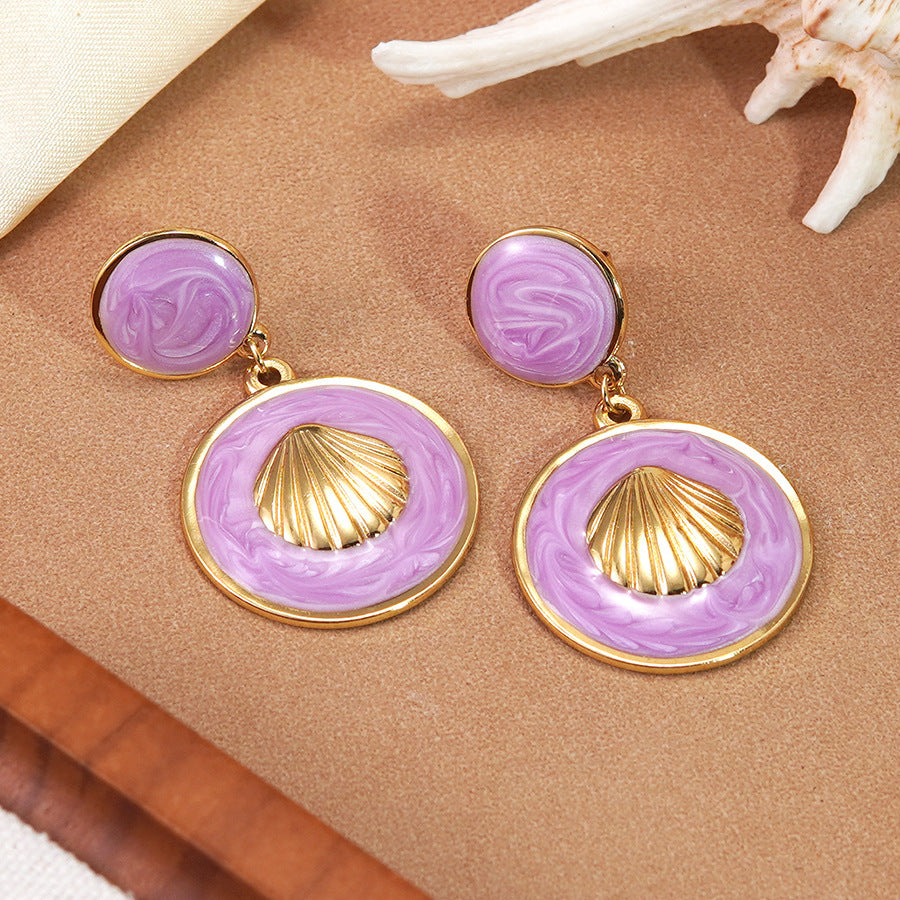 For Earrings Crafted From Durable 304 Stainless Steel Featuring Enamel Design