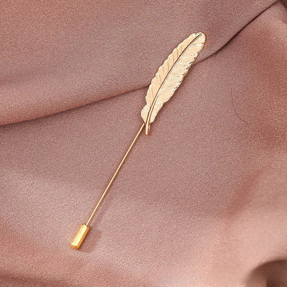 Silver Men's Lapel Pin Suit Style With Chain Zinc Alloy Animal Lapel Brooch Jewelry