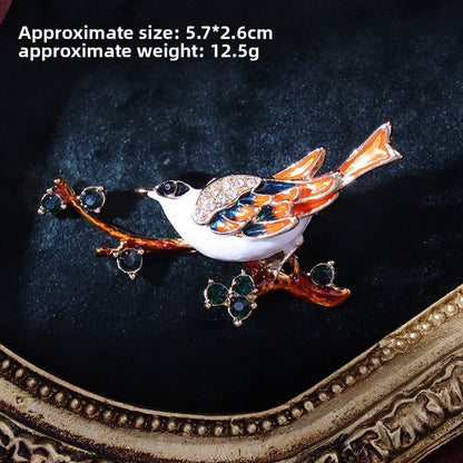 Chinese Ancient Style Lapel Pin High-End Light-Proof Suit Jacket Autumn Winter Accessories