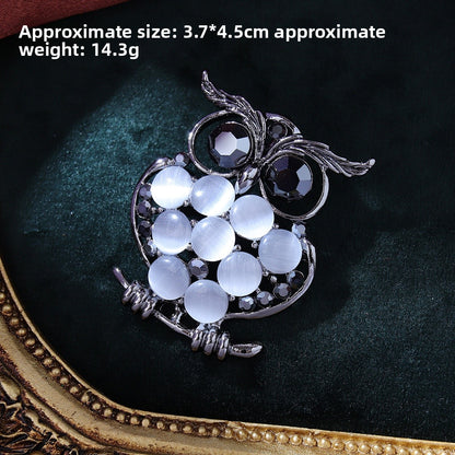 Chinese Ancient Style Lapel Pin High-End Light-Proof Suit Jacket Autumn Winter Accessories