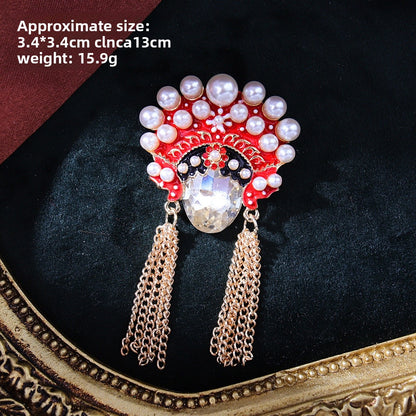 Chinese Ancient Style Lapel Pin High-End Light-Proof Suit Jacket Autumn Winter Accessories