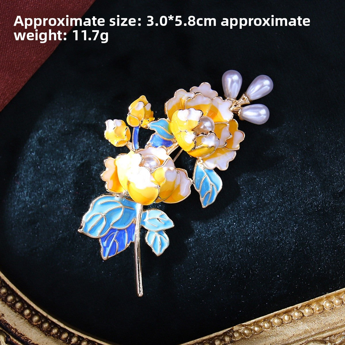 Chinese Ancient Style Lapel Pin High-End Light-Proof Suit Jacket Autumn Winter Accessories