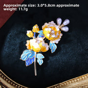 XZ24342-yellow Peony