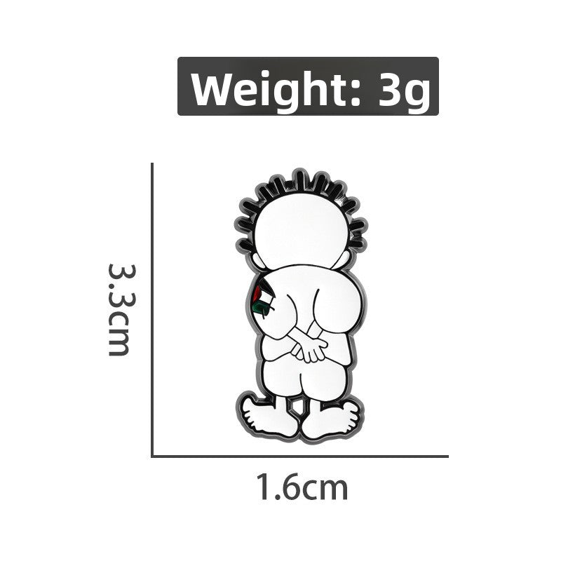Freedom And Peace Medal Cartoon Palestinian Children Badge Backpack Decoration Pin Brooch Zinc Alloy Lapel Pin