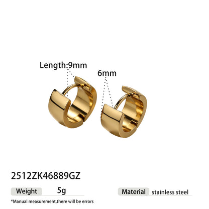 Sweet Earrings For Women Made Of 302 Stainless Steel In Elegant Golden Color