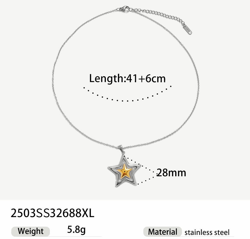 Notes Necklace For Women Made Of Durable Titanium Steel In Elegant Golden Color