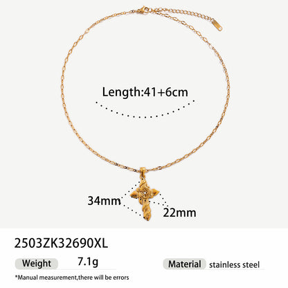Notes Necklace For Women Made Of Durable Titanium Steel In Elegant Golden Color