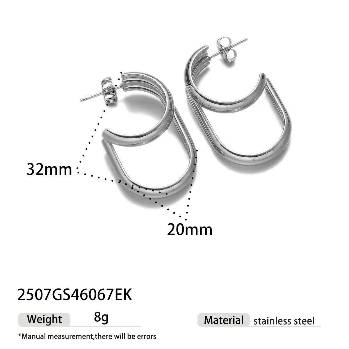For Stud Earrings Made Of Titanium Steel With 18K Real Gold Plated Finish