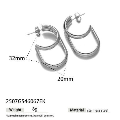 For Stud Earrings Made Of Titanium Steel With 18K Real Gold Plated Finish