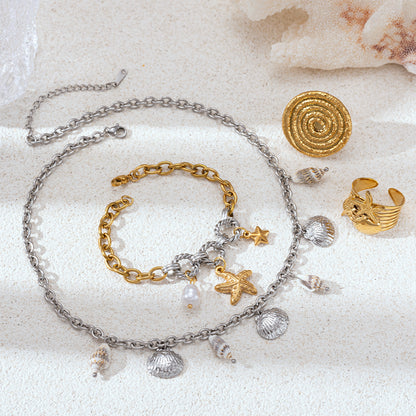 Ocean For Jewelry Set In Elegant Golden Color