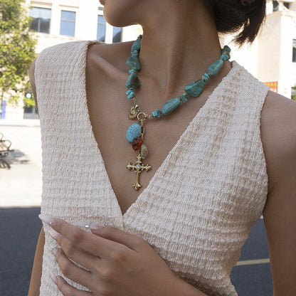 For Irregular Necklace In Steel Color Featuring Unique Design