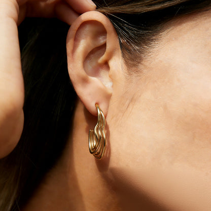 Geometric Stud Earrings For Women Made Of Durable Titanium Steel