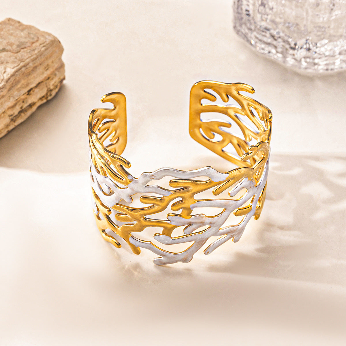 For Shell Bangle In Marine Style Made Of Durable 304 Stainless Steel