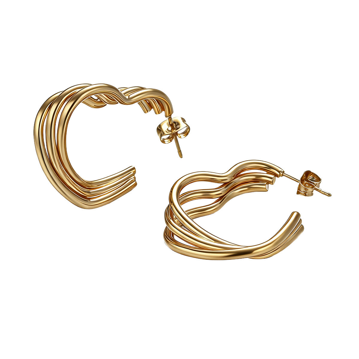 Geometric Stud Earrings For Women Made Of Durable Titanium Steel