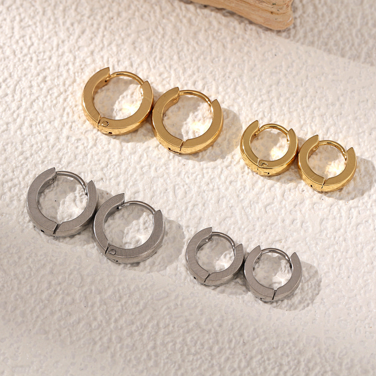 Geometric Earrings For Women Made Of Durable 304 Stainless Steel Featuring Elegant Golden Finish