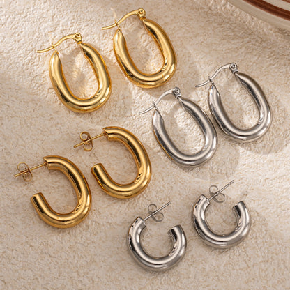 Pastoral Style Titanium Steel Necklace For Everyday Wear In Steel Color